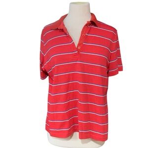 Vintage 90’s Koret red and blue striped polo with collar